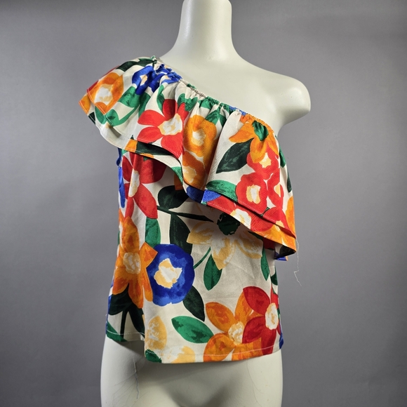Chapter Multicolor Floral Ruffle Blouse R15 - Picture 1 of 4